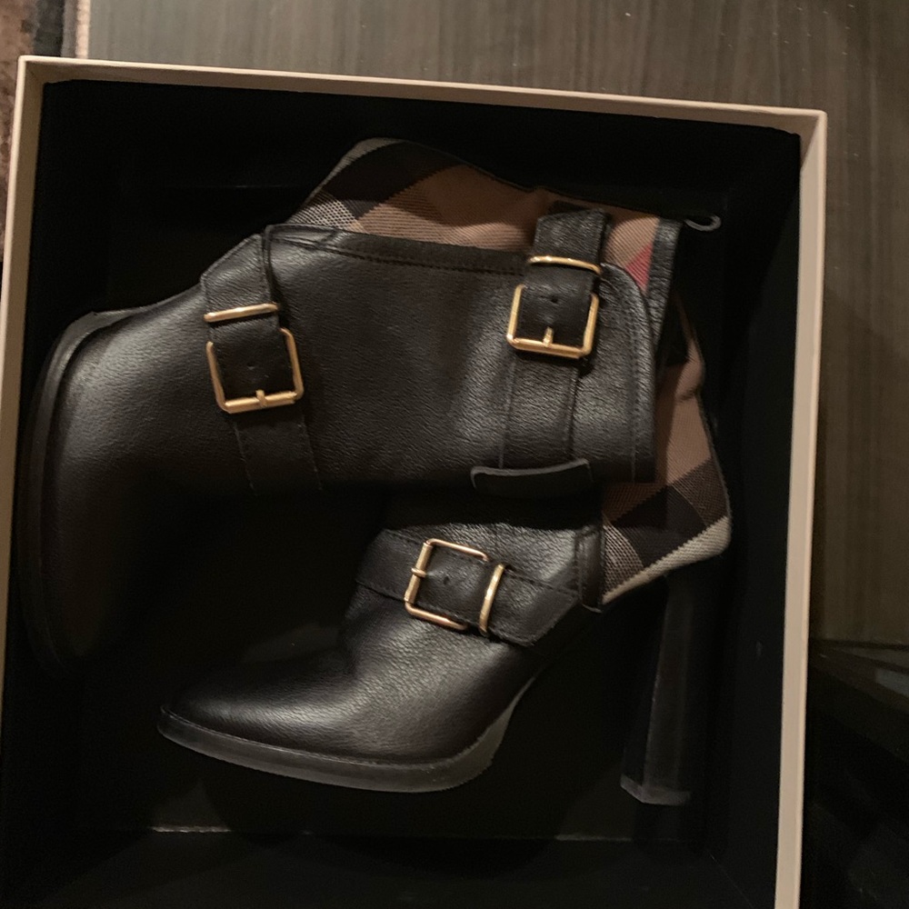 Burberry Horse Check Ankle Boots
